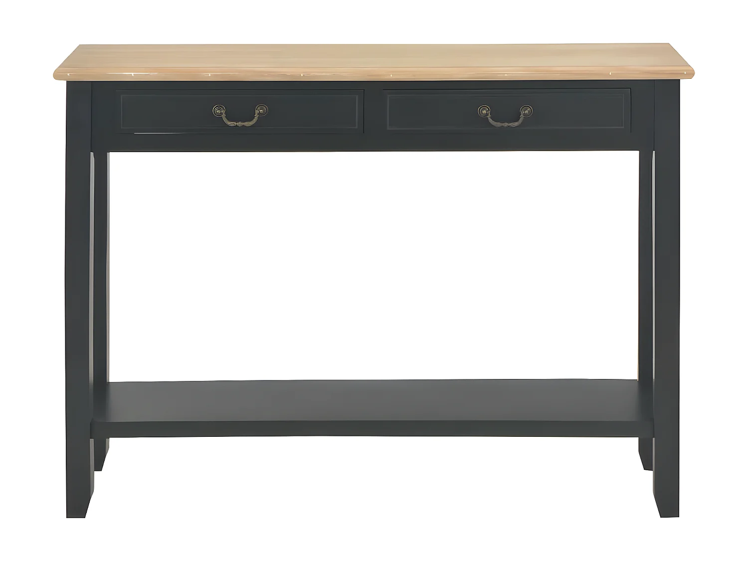 Table console Noir 110x35x80 Bois