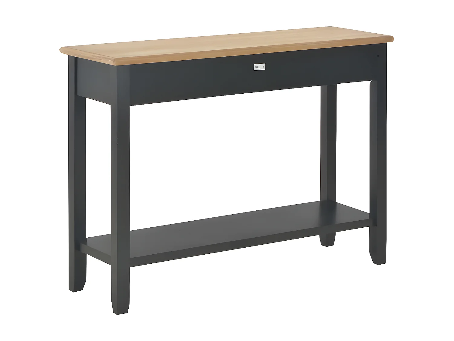 Table console Noir 110x35x80 Bois