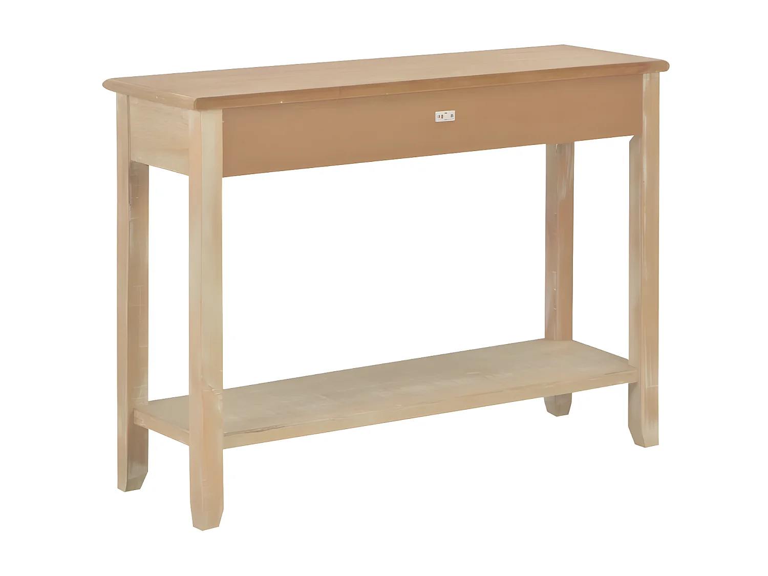 Console 2 tiroirs paulownia et pin massif clair Carla