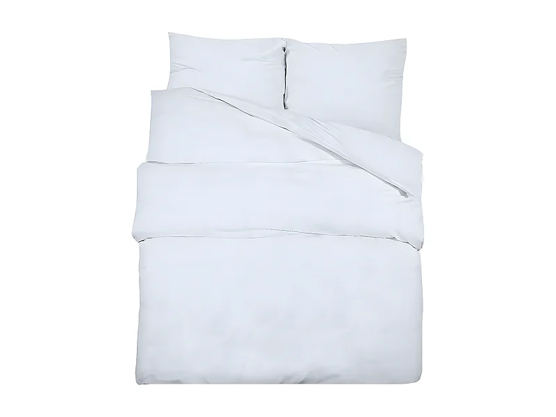 Ensemble de housse de couette Blanc 225x220 Coton