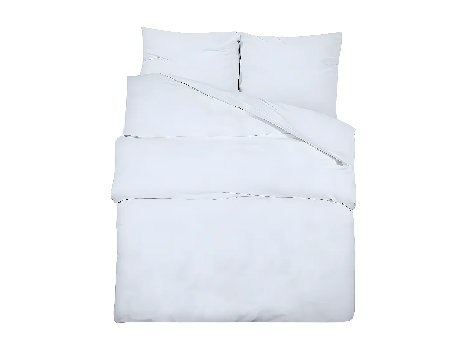 Ensemble de housse de couette Blanc 225x220 Coton