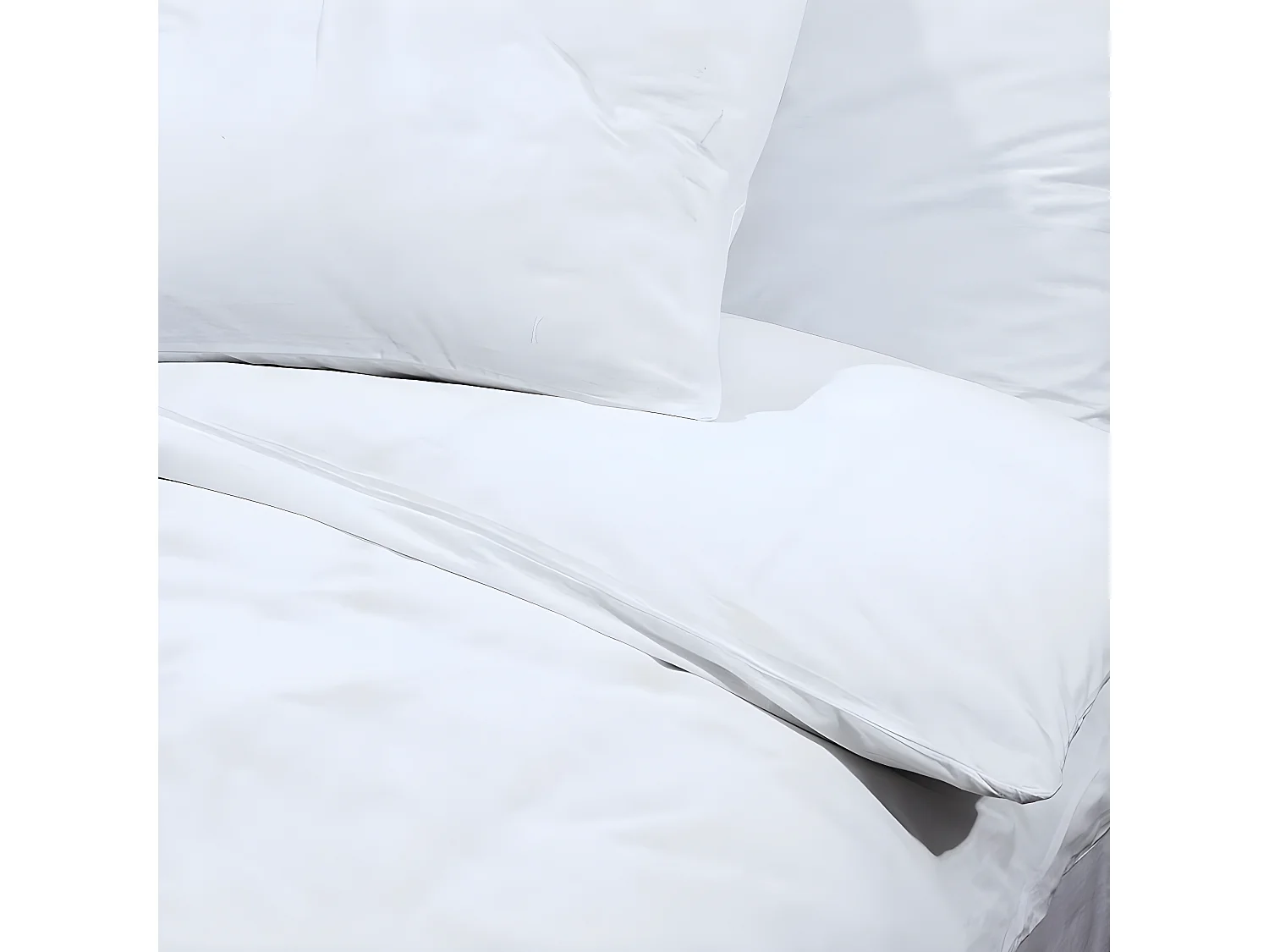 Ensemble de housse de couette Blanc 225x220 Coton