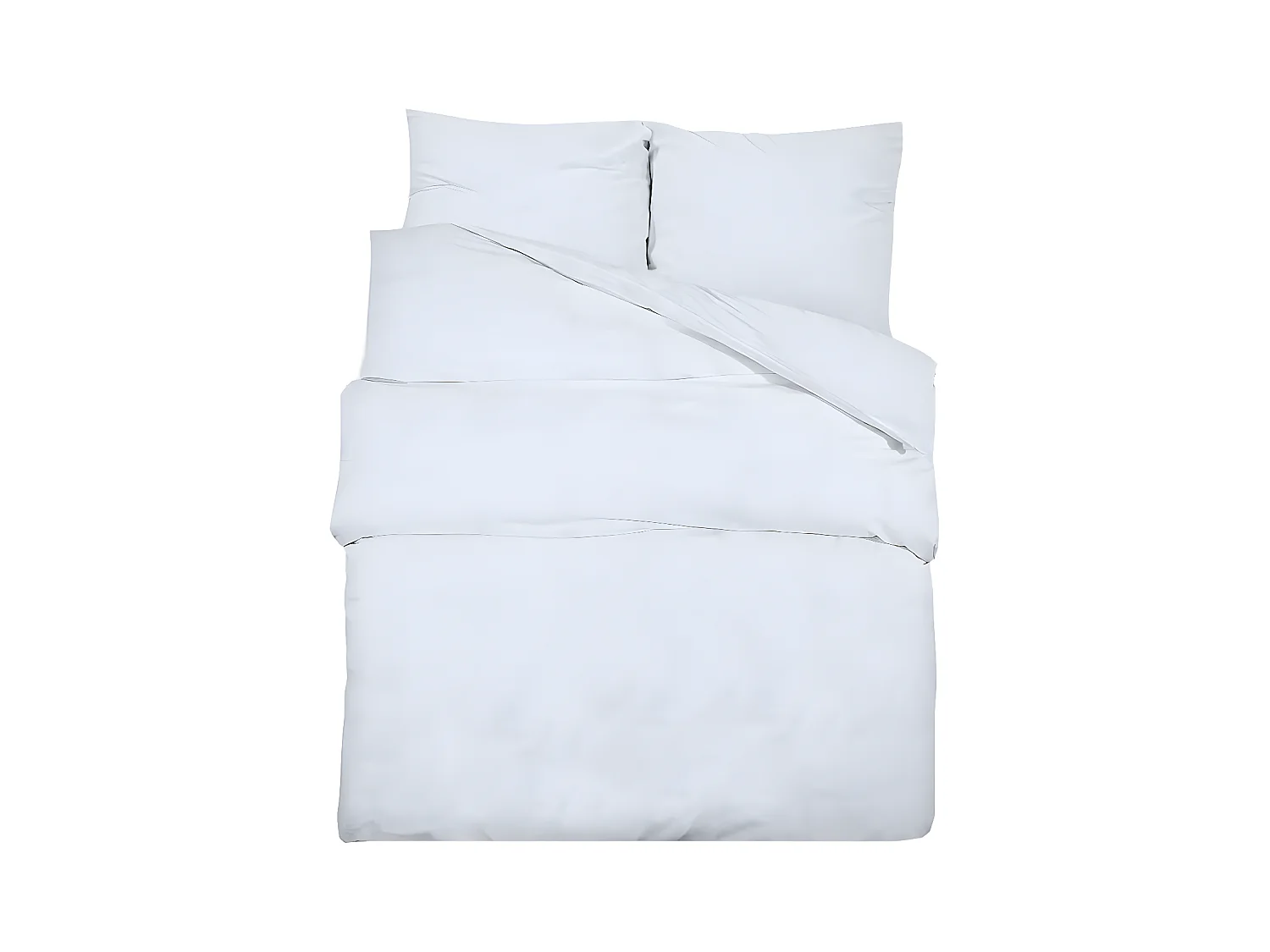 Ensemble de housse de couette Blanc 225x220 Coton
