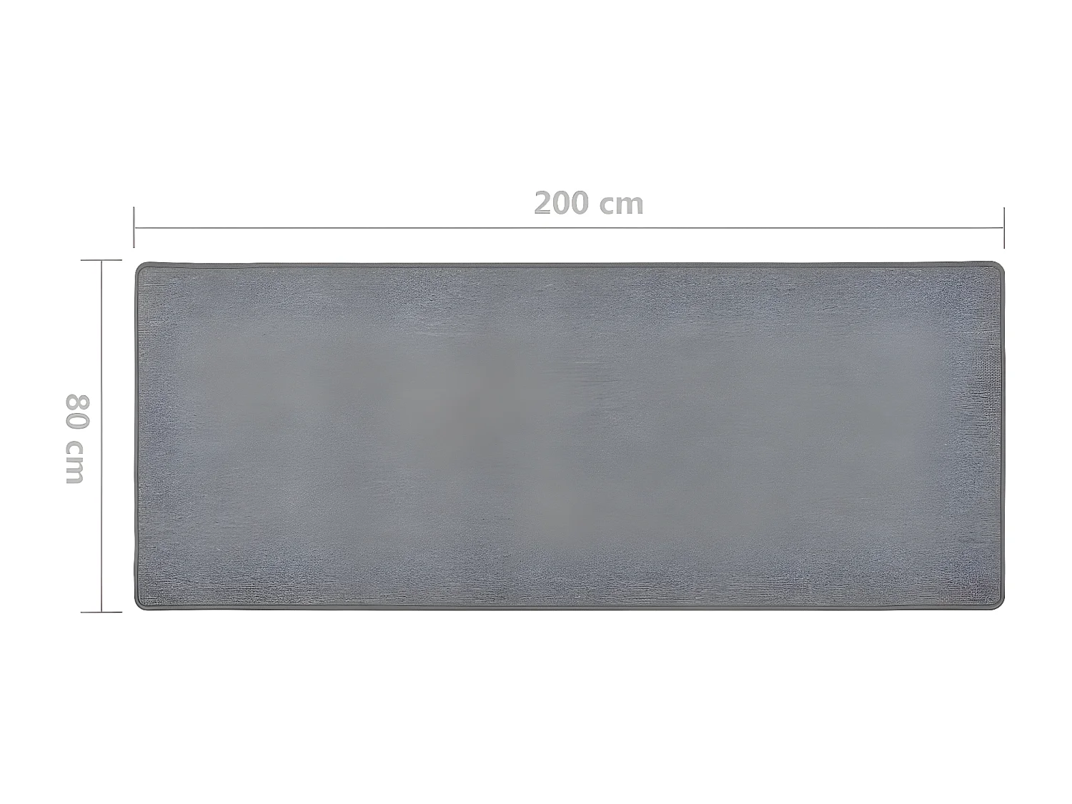 Tapis de couloir Gris foncé 80x200