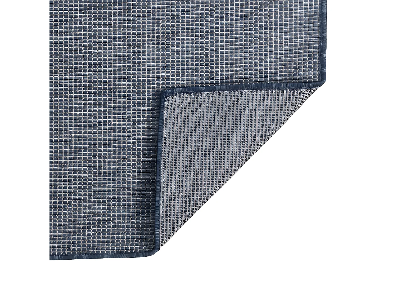 Tapis à tissage plat d'extérieur 80x250 Bleu