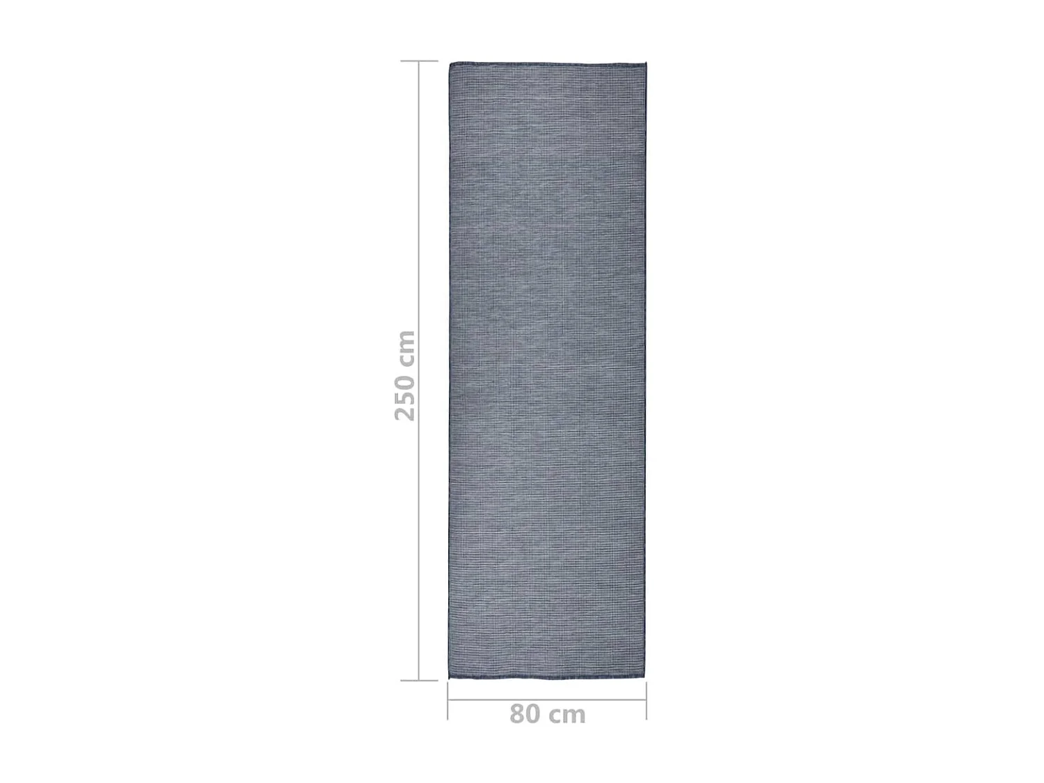 Tapis à tissage plat d'extérieur 80x250 Bleu