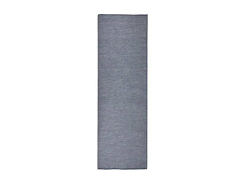 Tapis à tissage plat d'extérieur 80x250 Bleu
