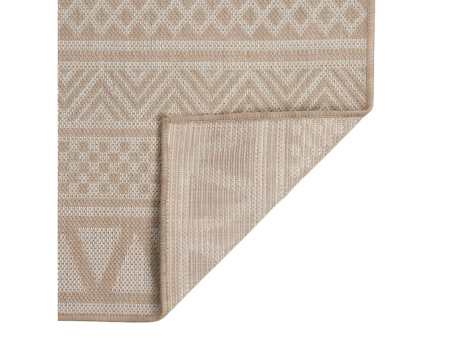 Tapis à tissage plat d'extérieur 160x230 Rayures brunes