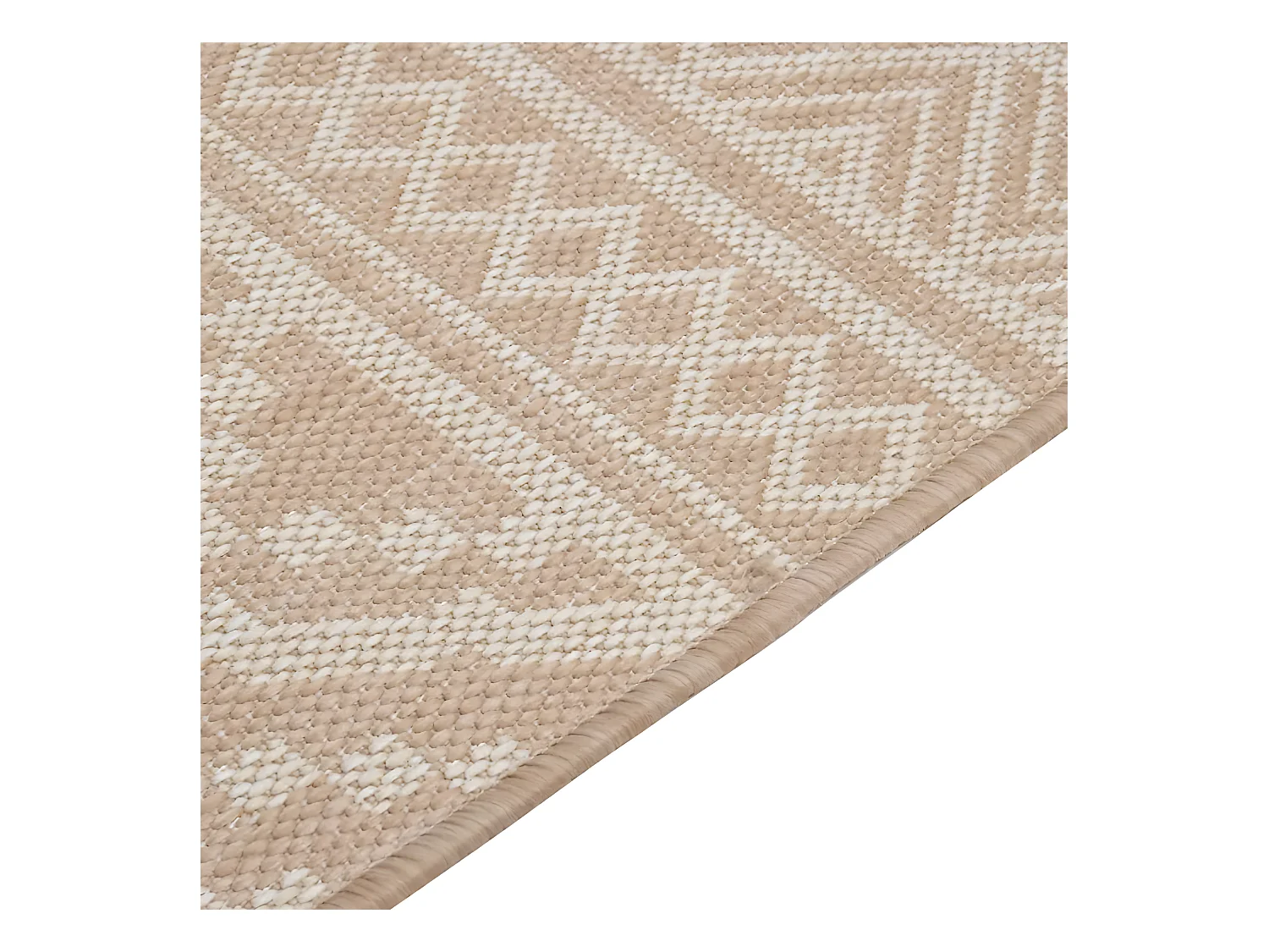 Tapis à tissage plat d'extérieur 160x230 Rayures brunes
