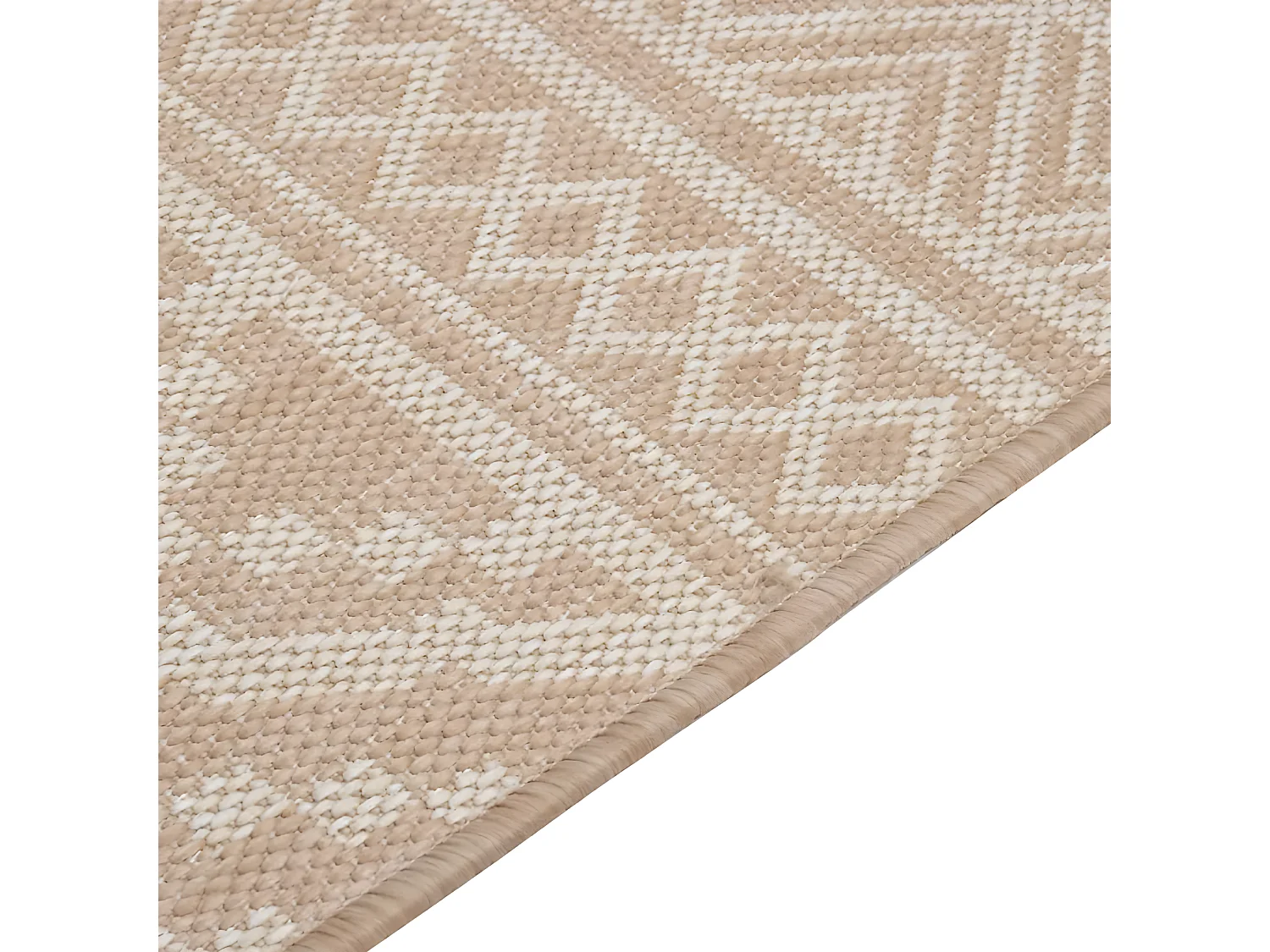 Tapis à tissage plat d'extérieur 160x230 Rayures brunes
