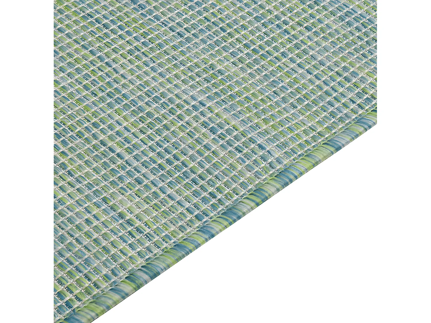 Tapis à tissage plat d'extérieur 80x250 Turquoise