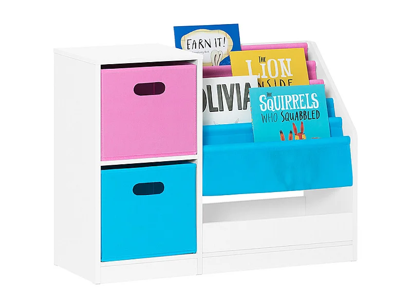 SoBuy Bücherregal kinder mit Boxen KMB76-F