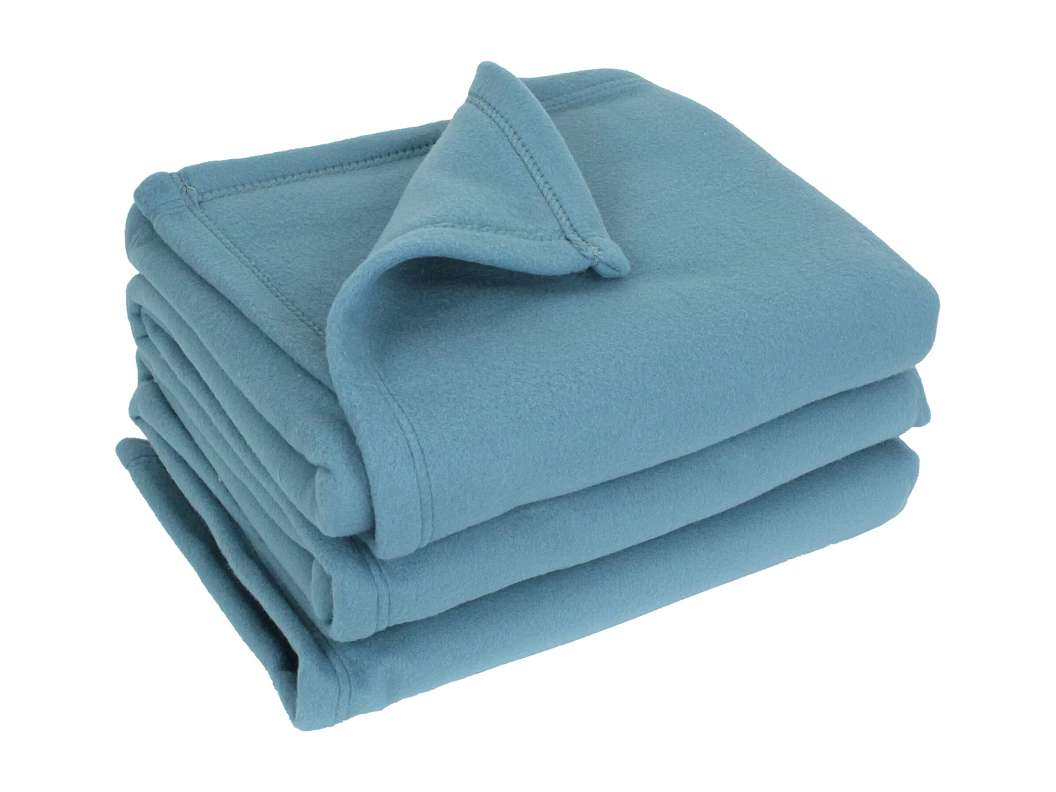 Couverture polaire 240x300 cm 100% Polyester 350 g/m2 TEDDY Bleu Lac