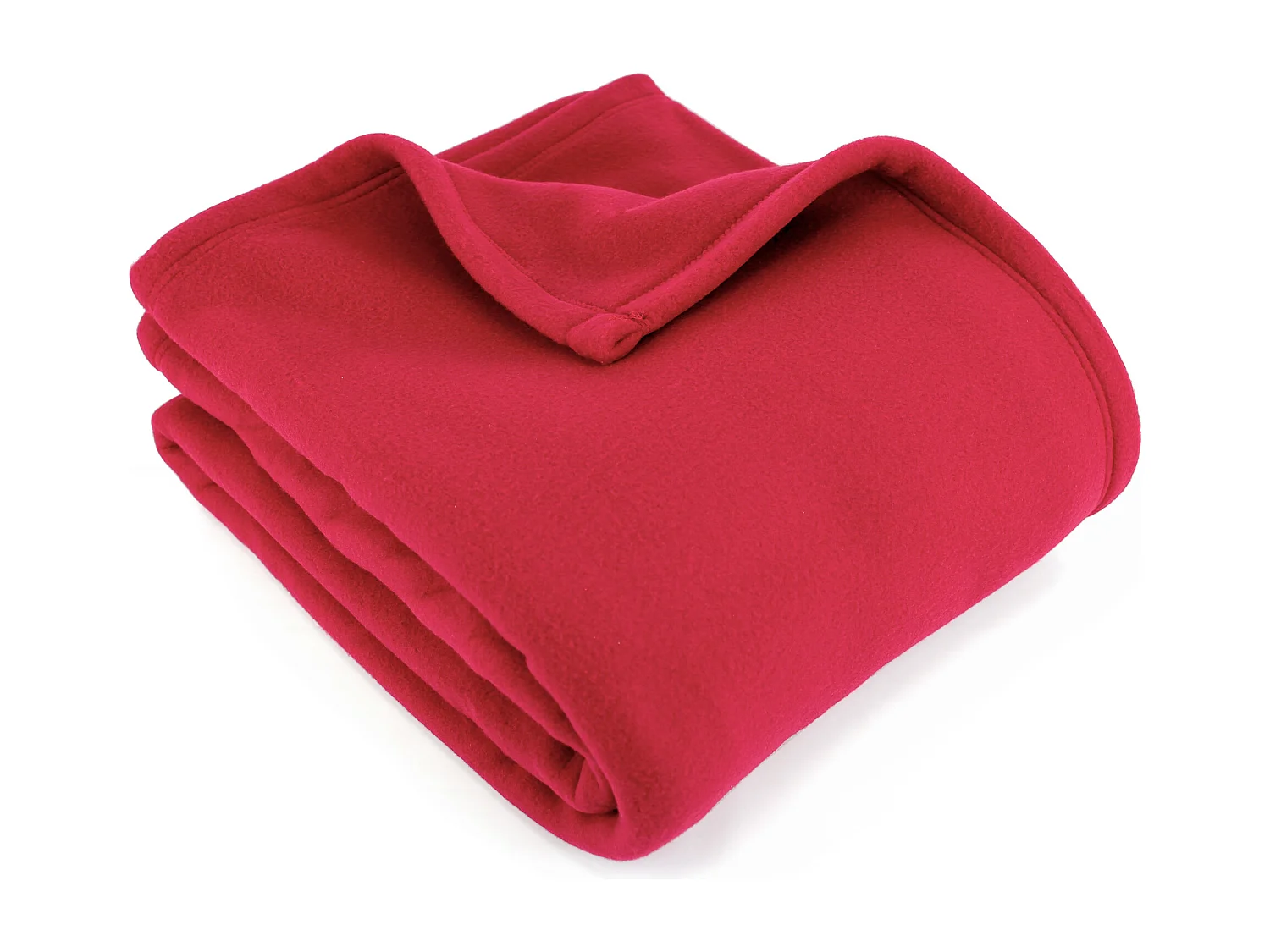 Couverture polaire 240x300 cm 100% Polyester 350 g/m2 TEDDY Rouge Framboise