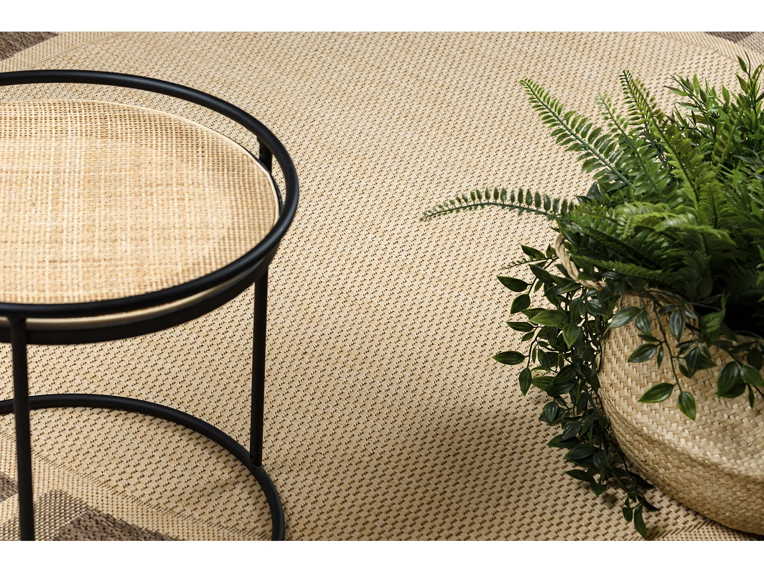 TEPPICH SIZAL KREIS FLOORLUX 20195 mais / coffe cercle 120 cm