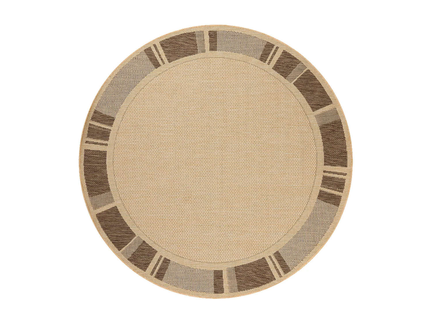 TAPIS EN CORDE SIZAL FLOORLUX CERCLE 20195 mais / café cercle 160 cm