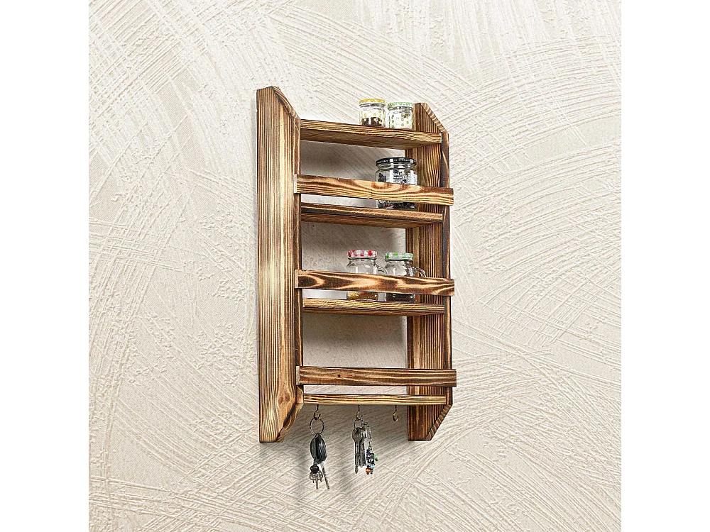 Etagère murale avec 3 crochets