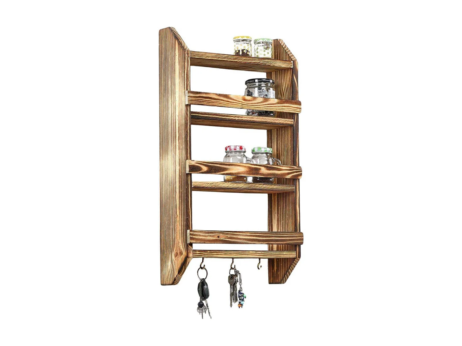 Etagère murale avec 3 crochets