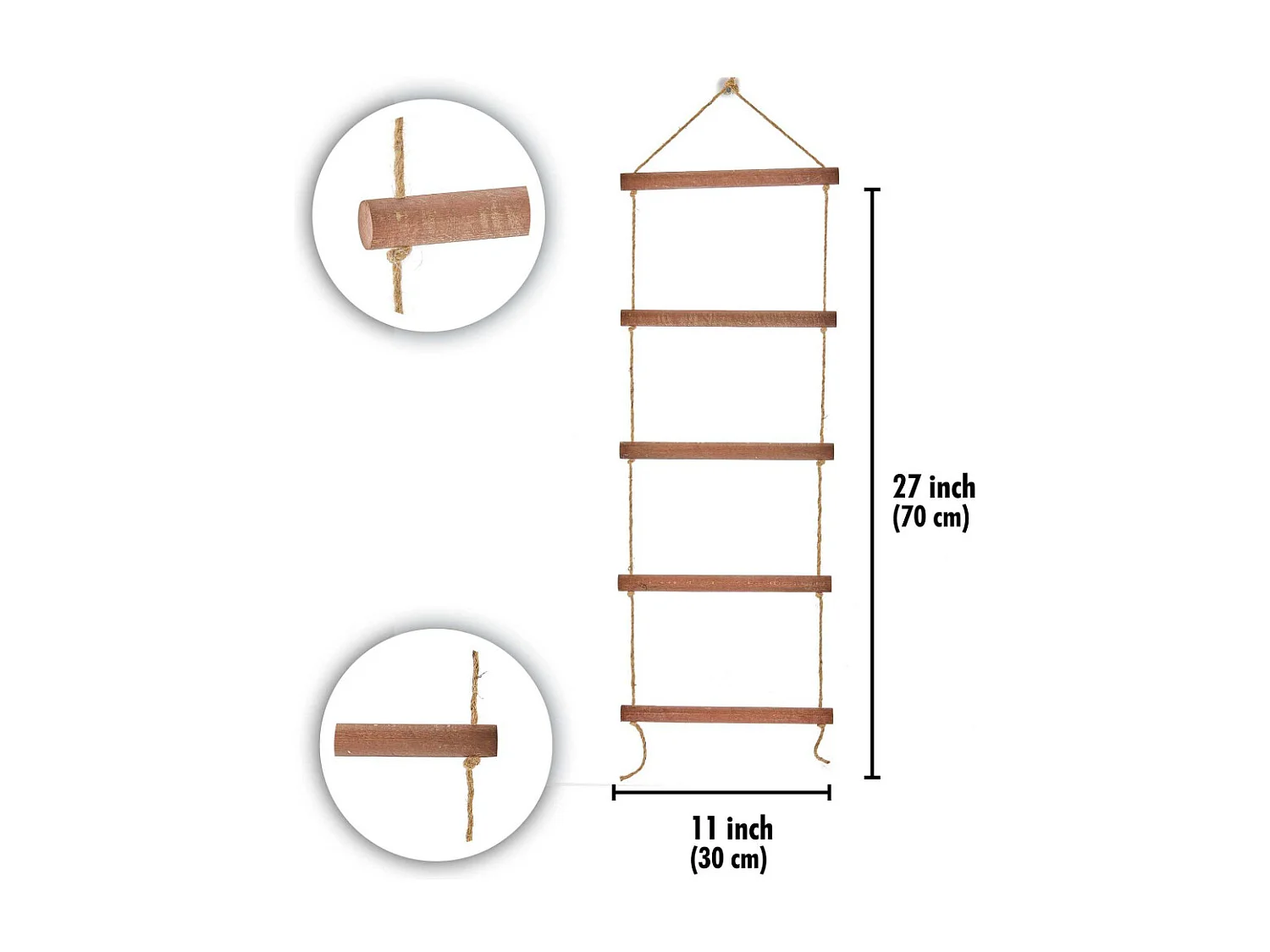 Porte-serviettes en pin à suspendre