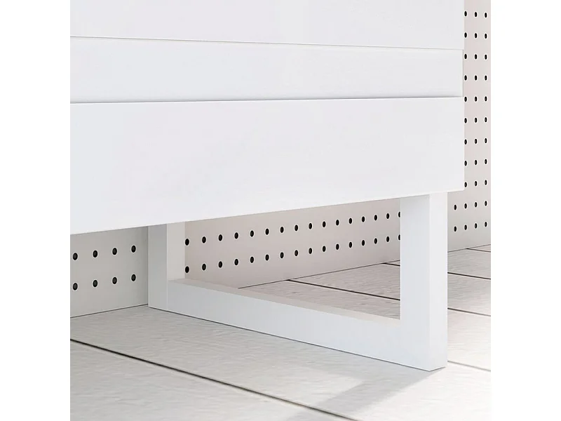 Buffet 165 cm avec façades fraisées blanc mat et pieds luges - ARIANA