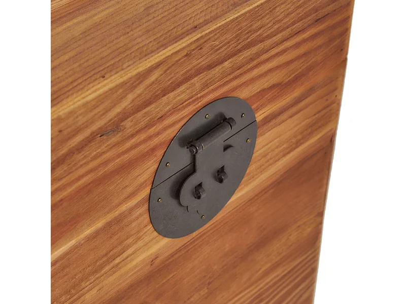 Coffre de rangement 48 cm bois de pin recyclé avec poignées – CHALET