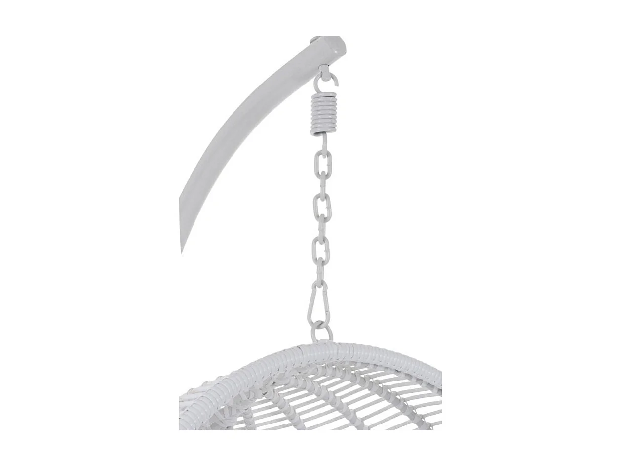 Fauteuil Suspendu Rond "Aciera" 193cm Blanc