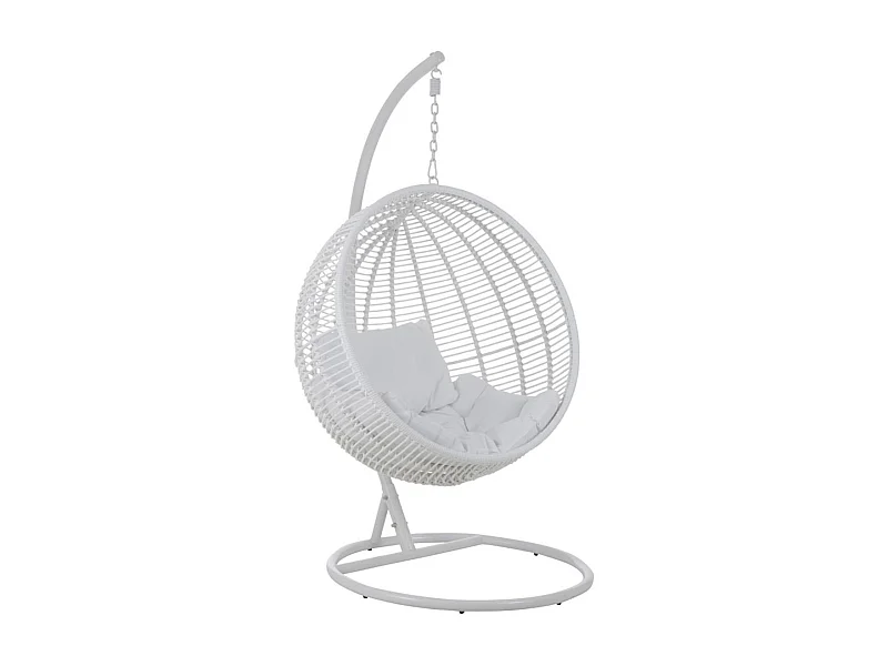 Fauteuil Suspendu Rond "Aciera" 193cm Blanc