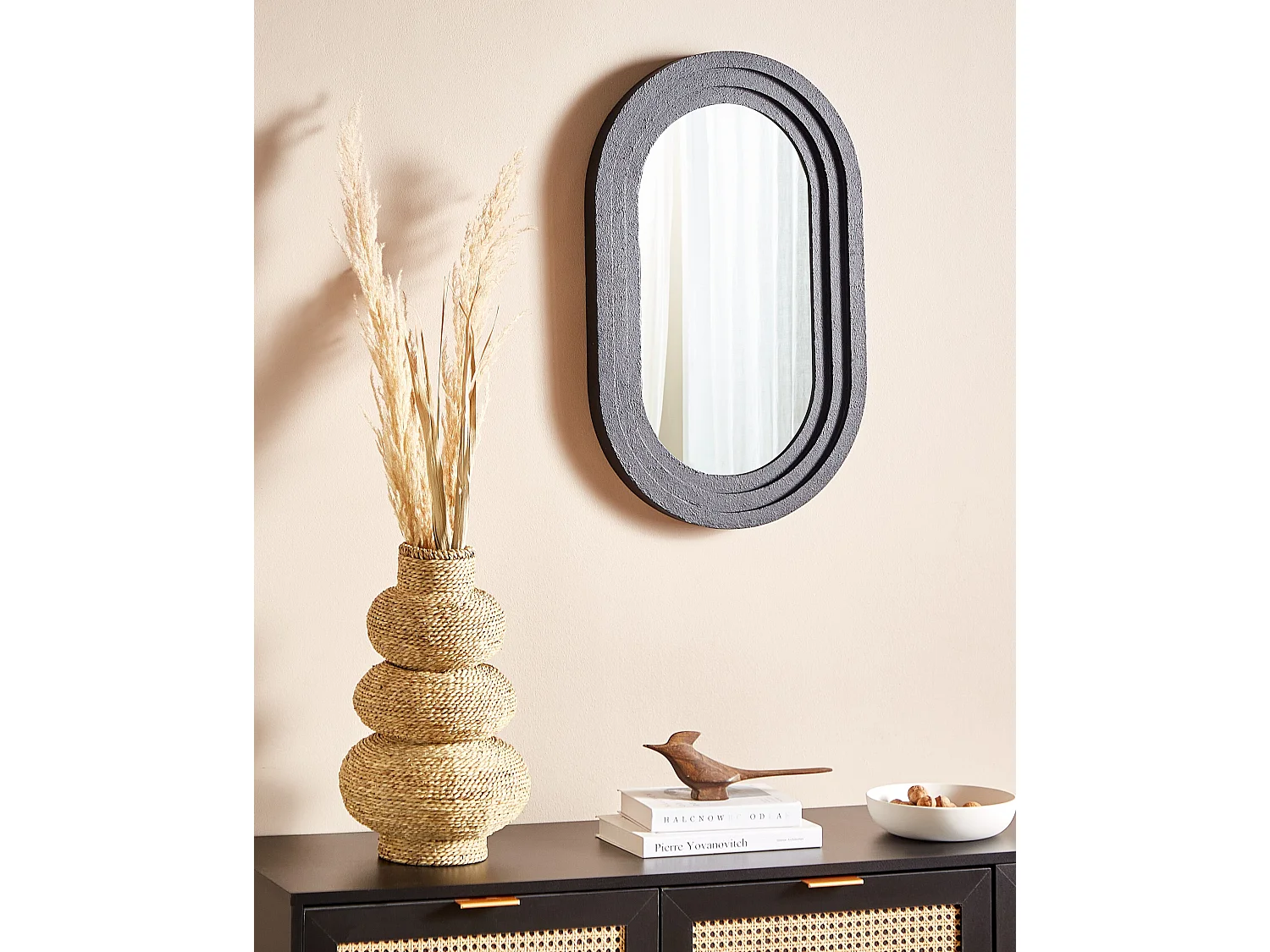 Miroir MASSILLY 43 cm 69 cm Noir