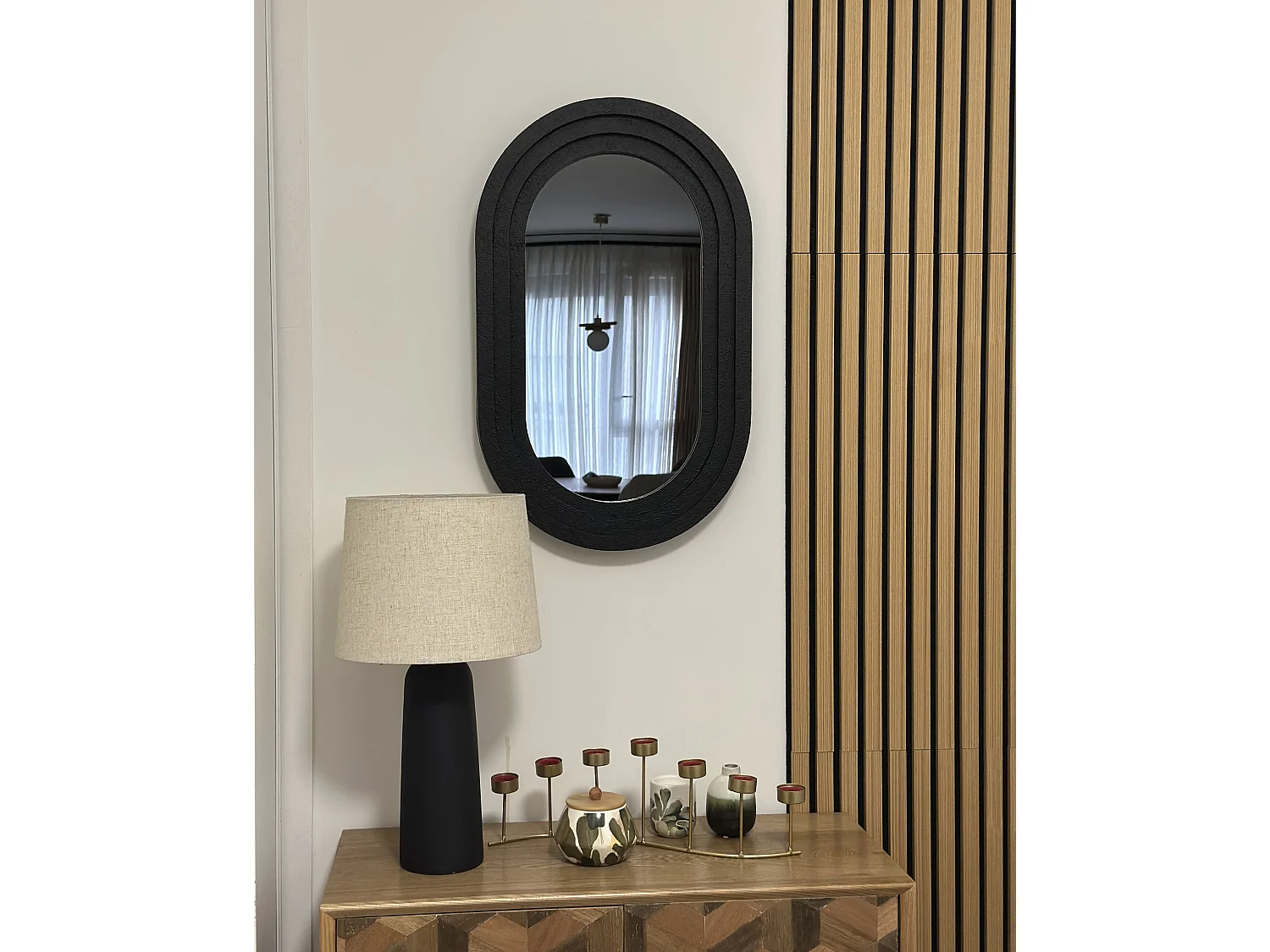 Miroir MASSILLY 43 cm 69 cm Noir