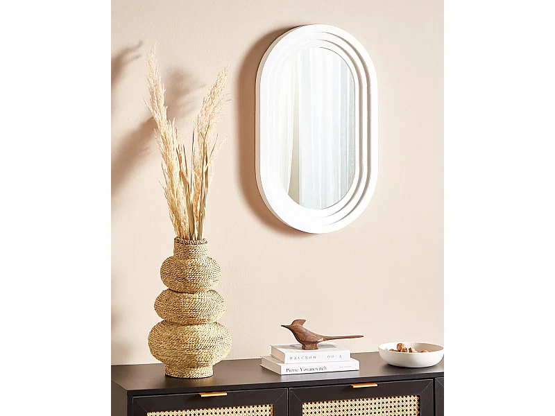 Wandspiegel MASSILLY 43 cm 69 cm Wit
