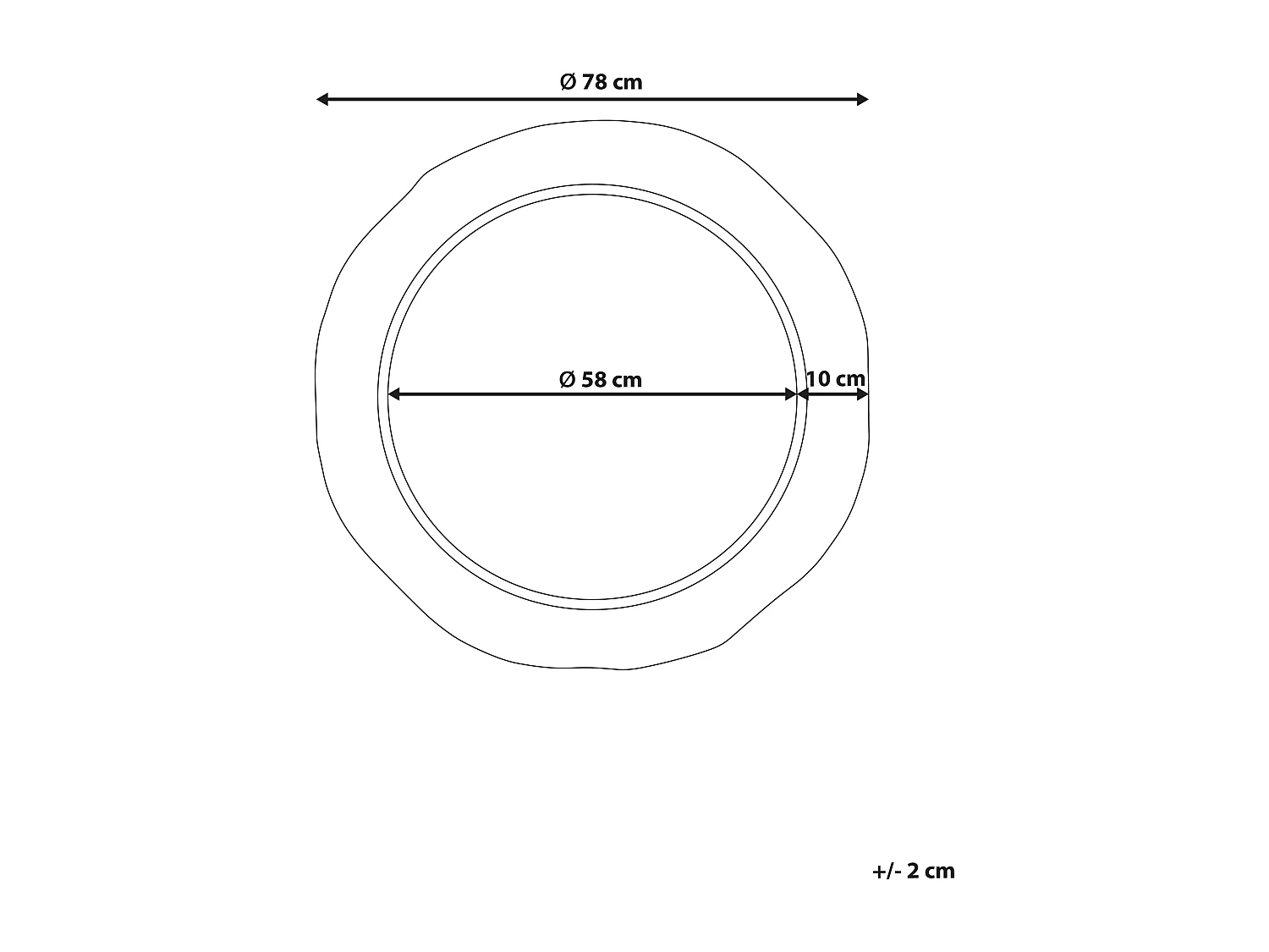 Specchio MERCY 78 cm 78 cm Metallo Oro