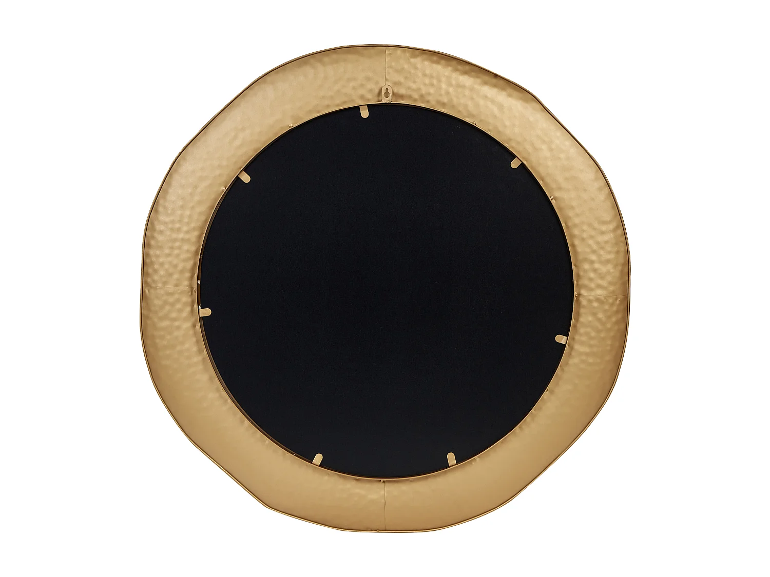 Wandspiegel mit breitem Rahmen gold rund ⌀ 68 cm modern Antik-Optik Mercy