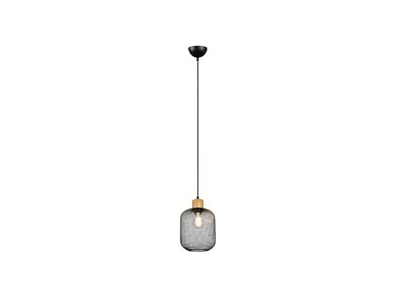 Suspension Led métal et bois culot E27 - Trio - Calimero