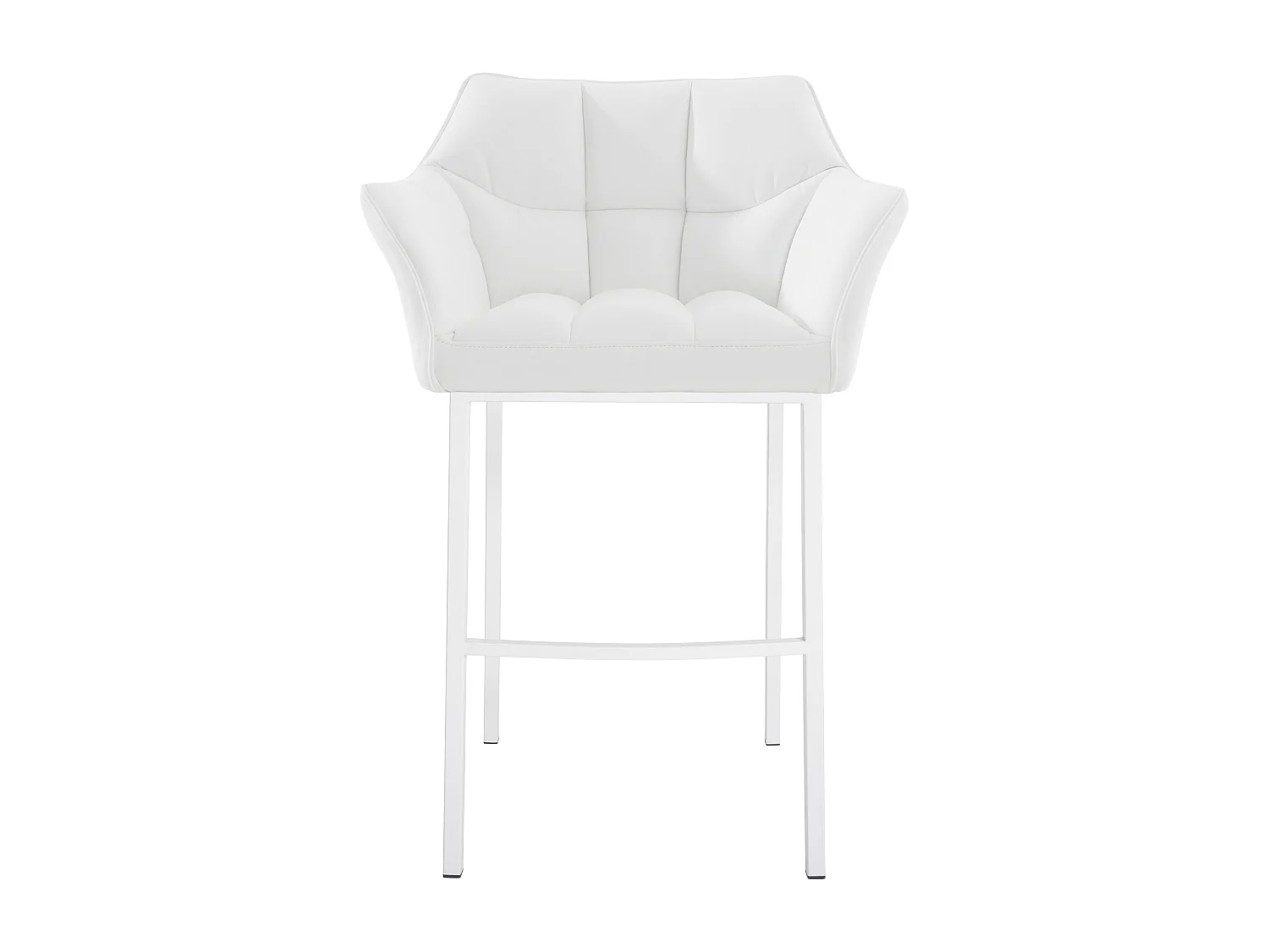 Tabouret de bar - Similicuir & Blanc - Blanc - Damaso