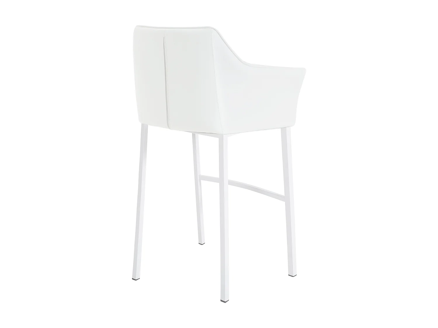Tabouret de bar - Similicuir & Blanc - Blanc - Damaso