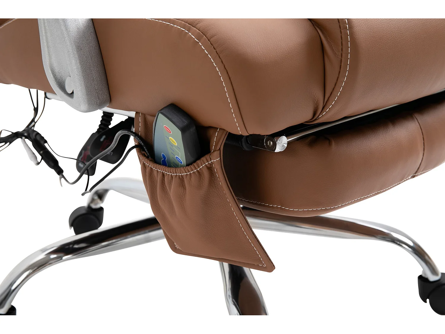 Chaise de bureau - Similicuir & Noir - Marron clair - Pacific