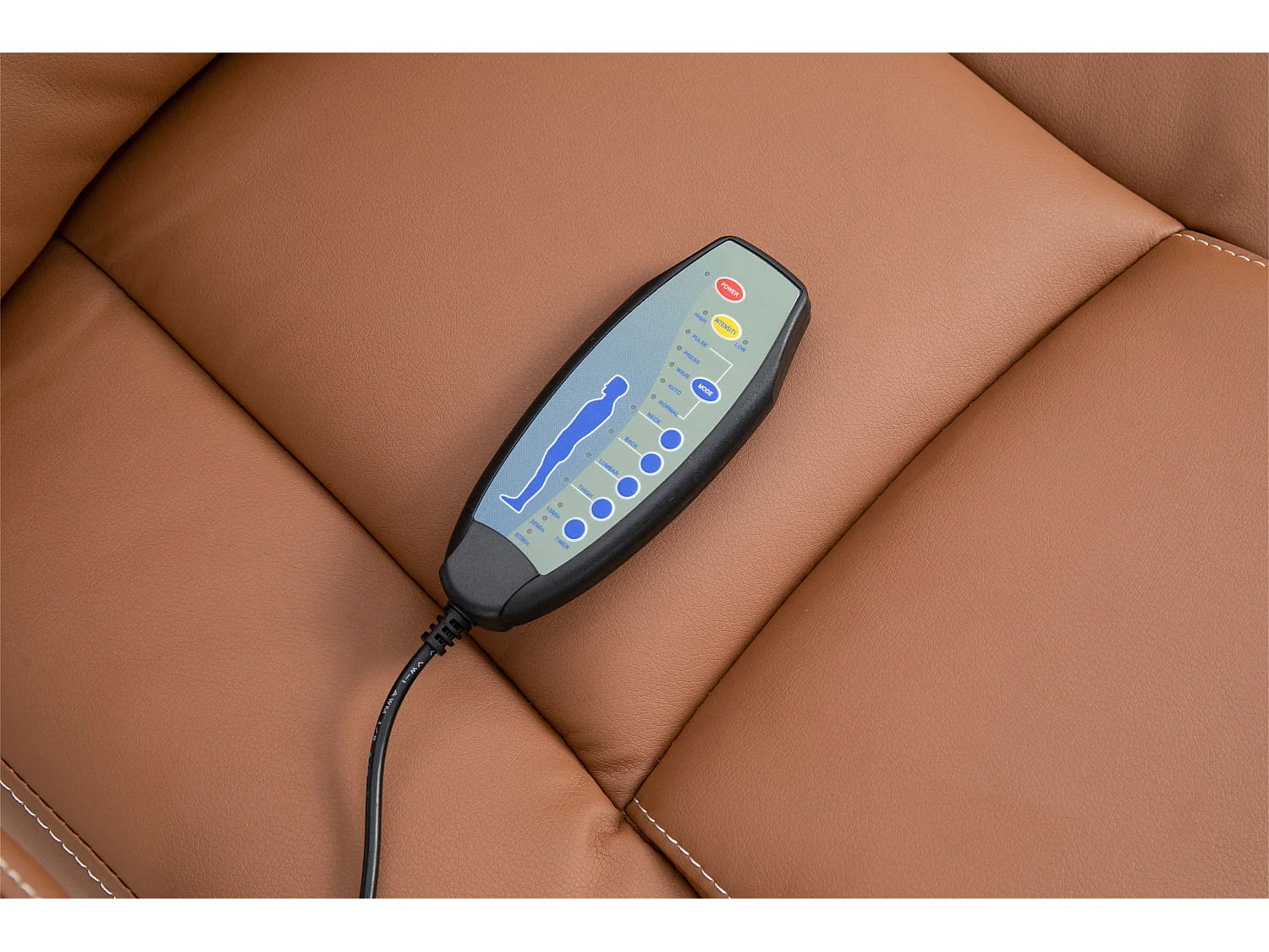 Chaise de bureau - Similicuir & Noir - Marron clair - Pacific