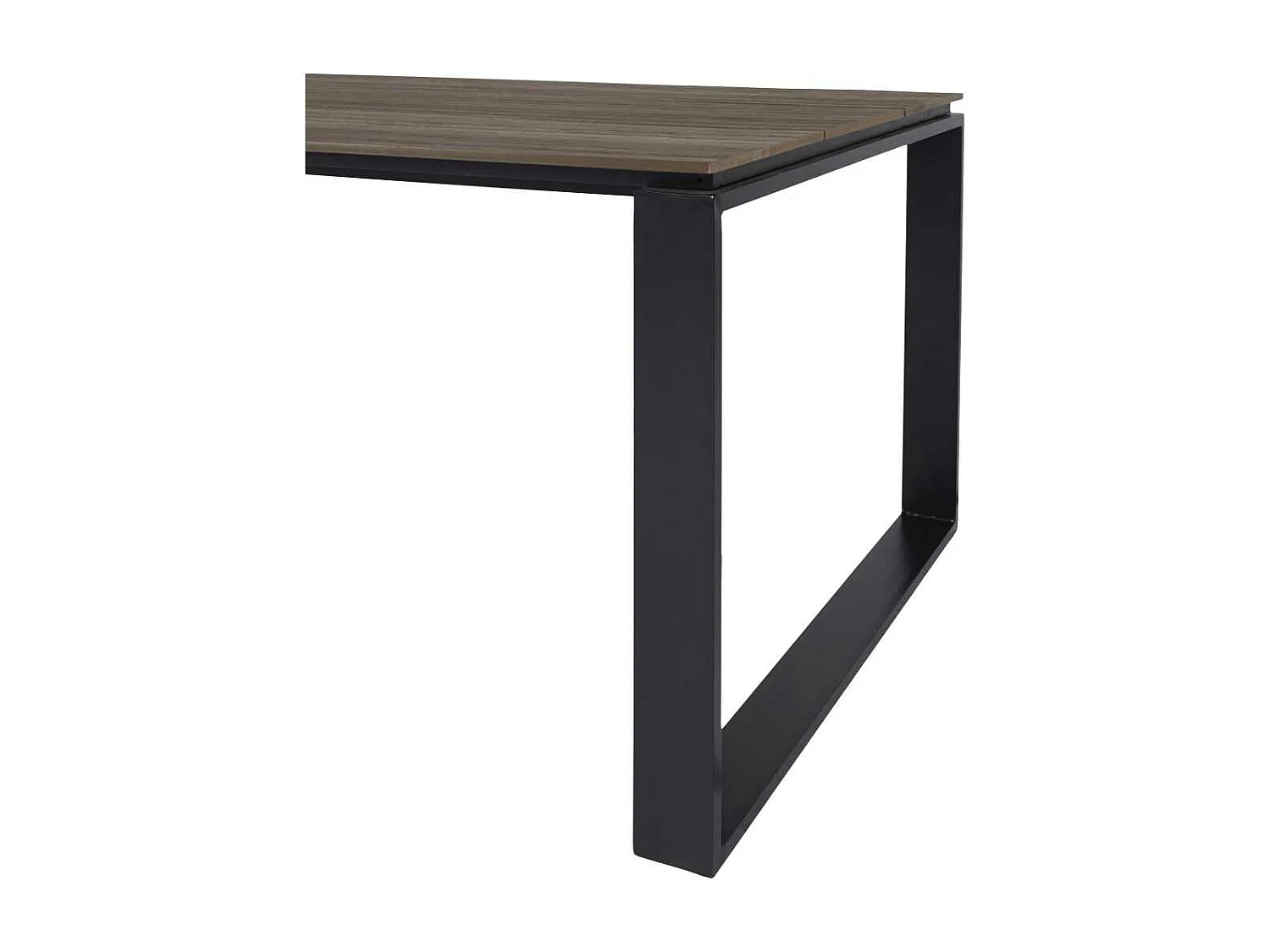 Martinus table de jardin 100x210cm noir,marron.