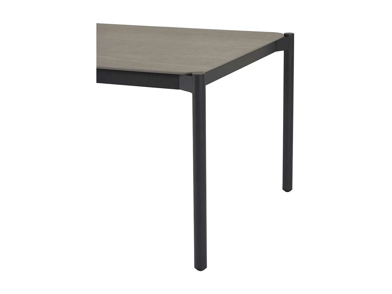Bo table de jardin 104x204cm noir,gris,pierre décor.