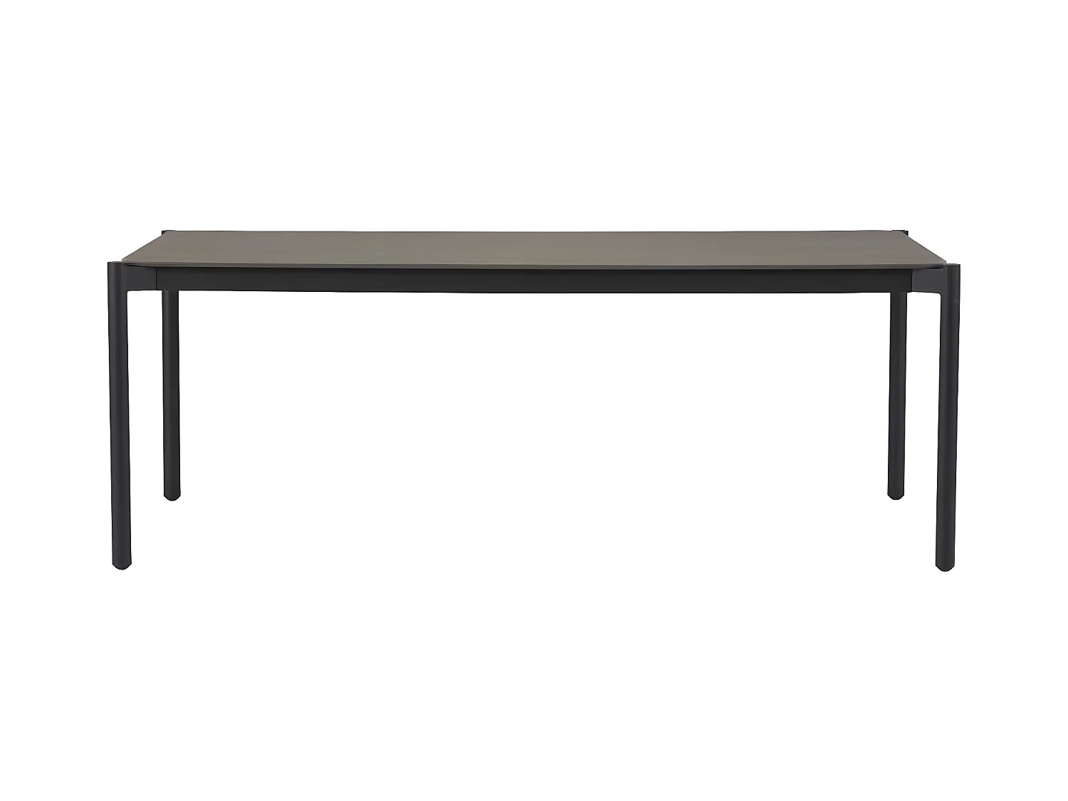 Bo table de jardin 104x204cm noir,gris,pierre décor.