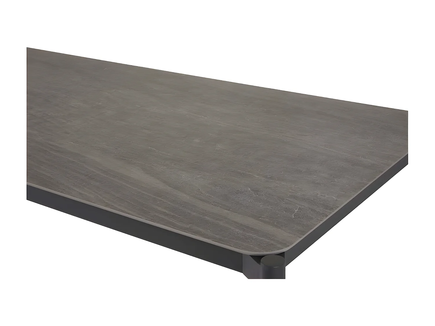 Bo tuintafel 104x204cm zwart,grijs,steen decor.