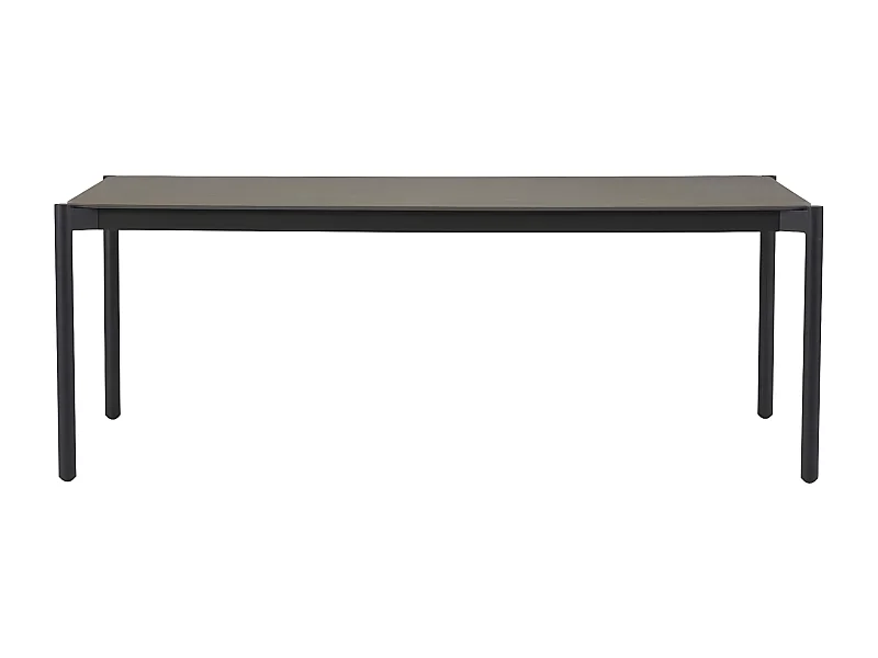 Bo table de jardin 104x204cm noir,gris,pierre décor.