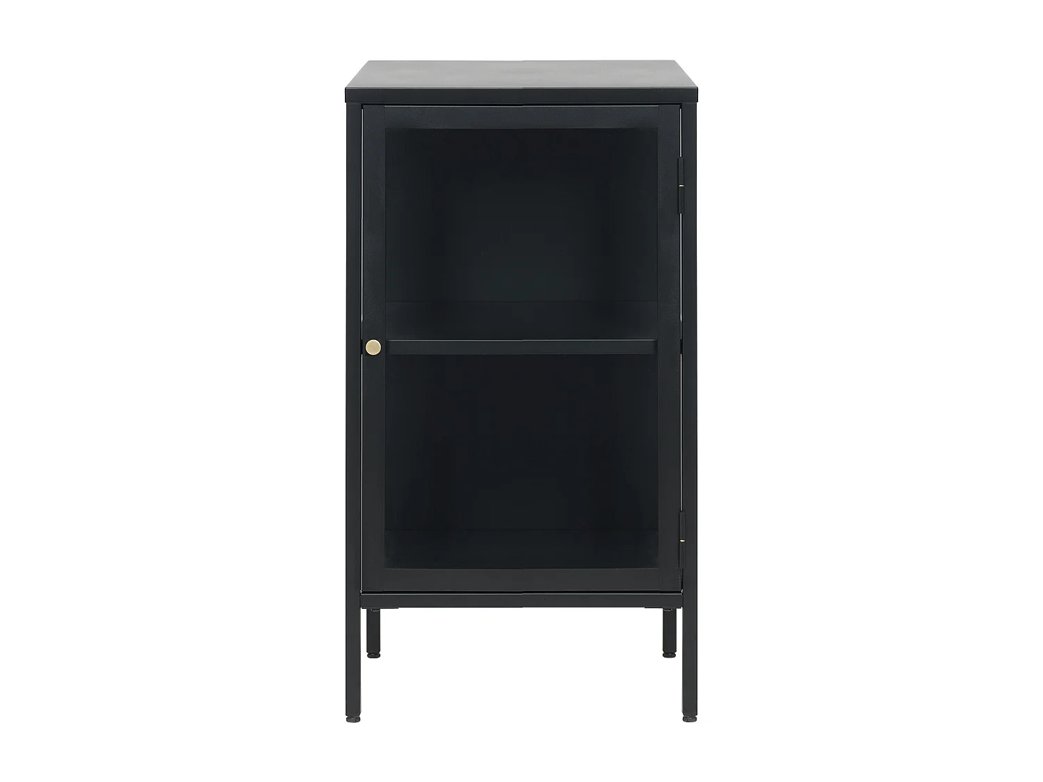 Carmel Vitrine avec 1 porte, vitrée, noir.