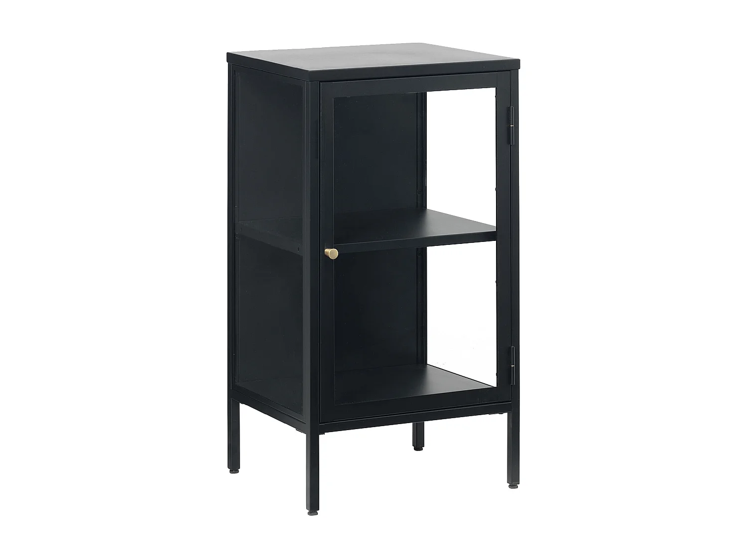 Carmel Vitrine avec 1 porte, vitrée, noir.