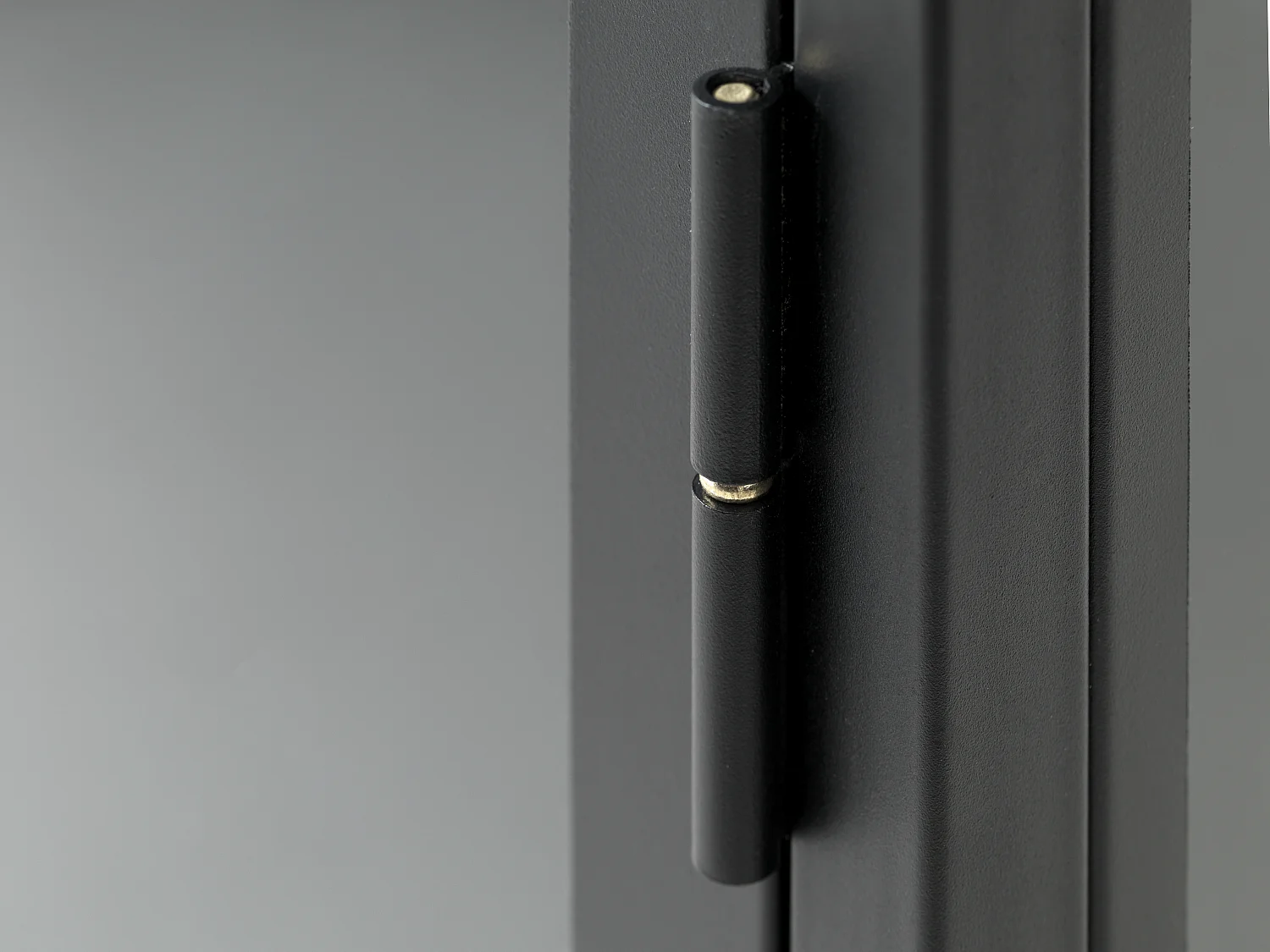 Carmel Vitrine avec 1 porte, vitrée, noir.