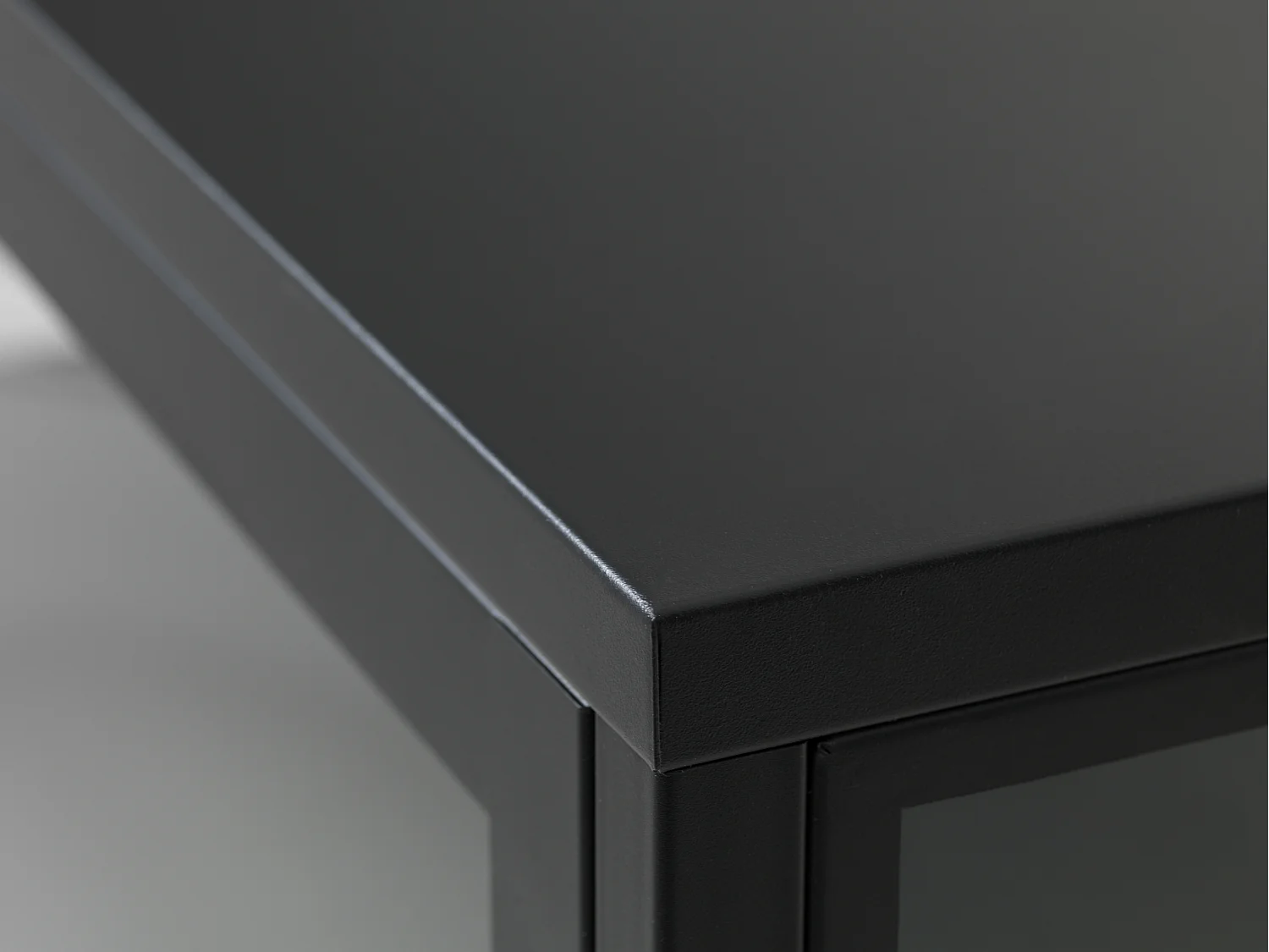 Carmel Vitrine avec 1 porte, vitrée, noir.