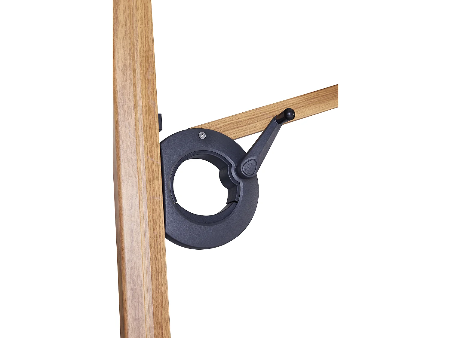 Egon hangende parasol teakhout, beige.