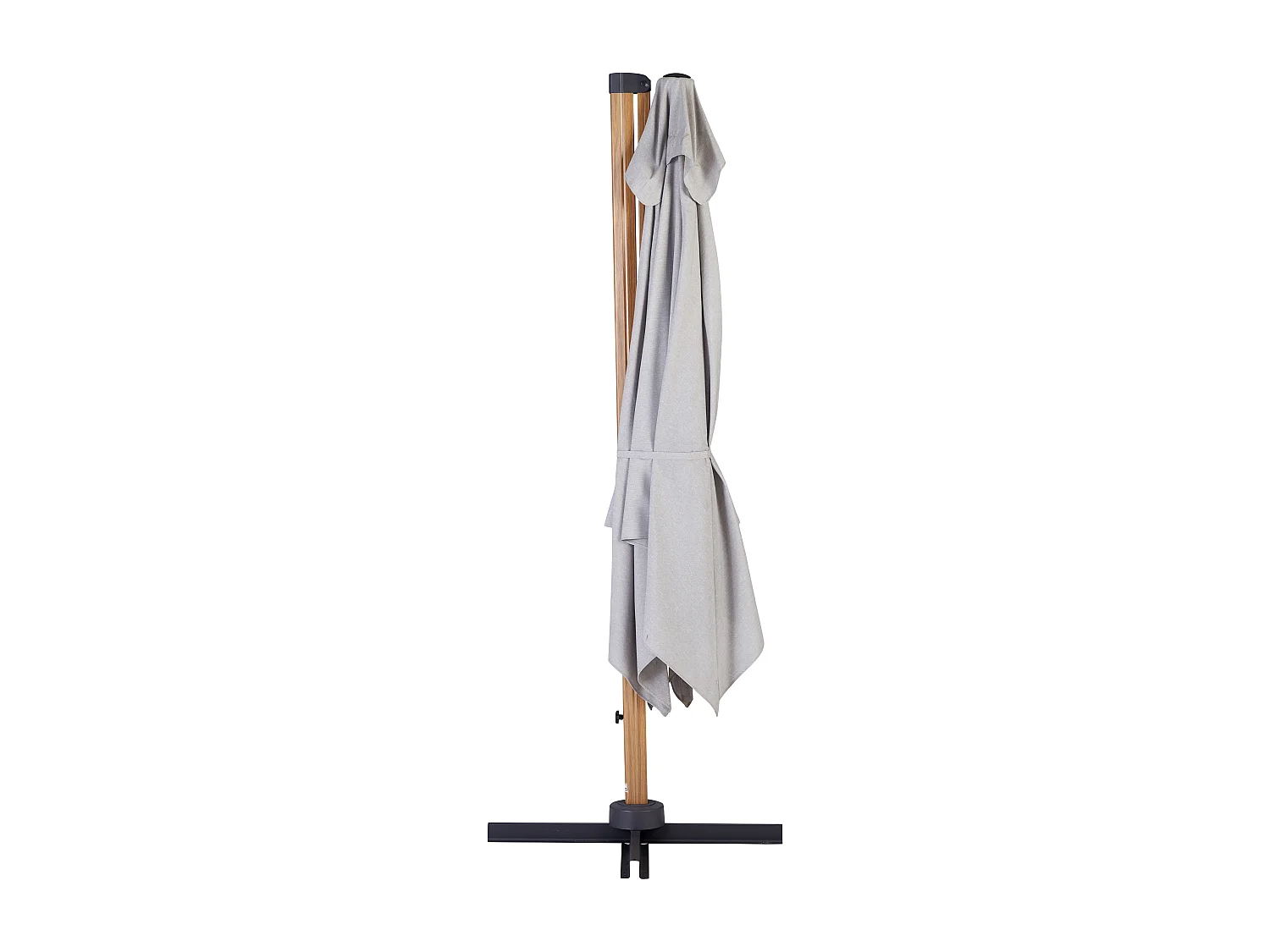 Egon hangende parasol teakhout, beige.