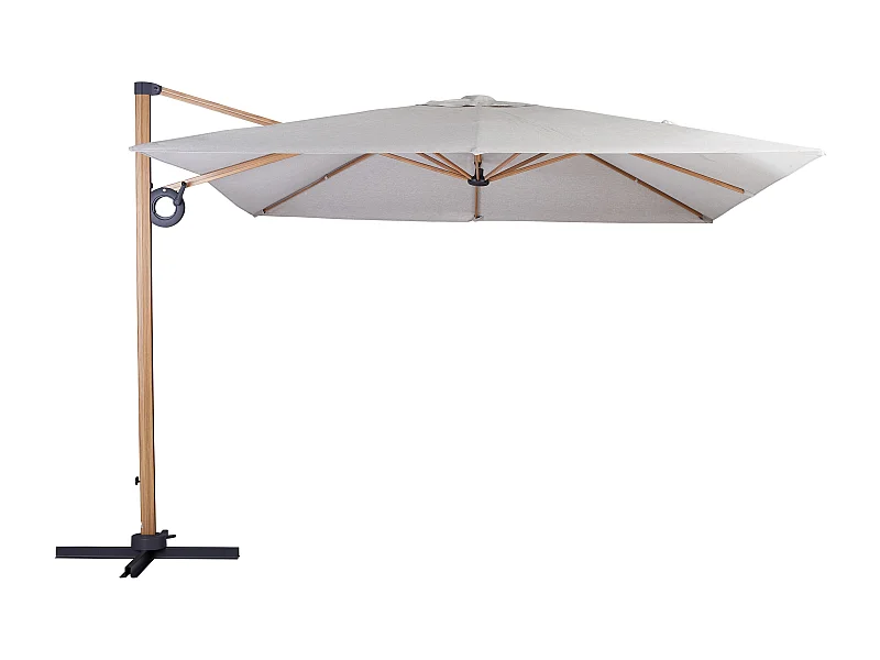 Egon hangende parasol teakhout, beige.