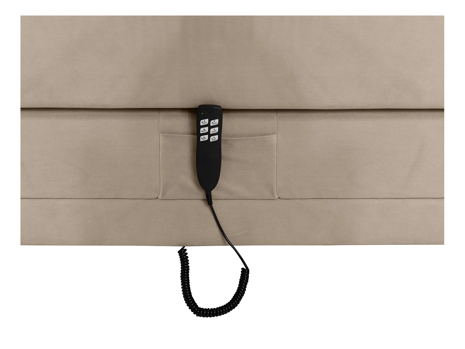 Set completo boxspring testata+Rete relax elet.+Mater.+topper - 2x80x200cm Velluto Beige - LUMONI di YSMÉE